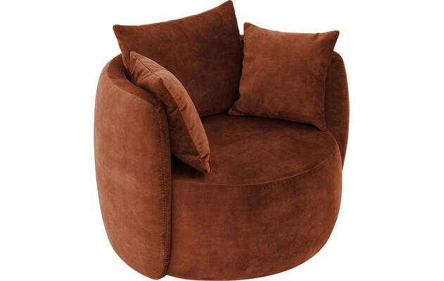 Goossens fauteuil terra bruin stof - 8230259-03