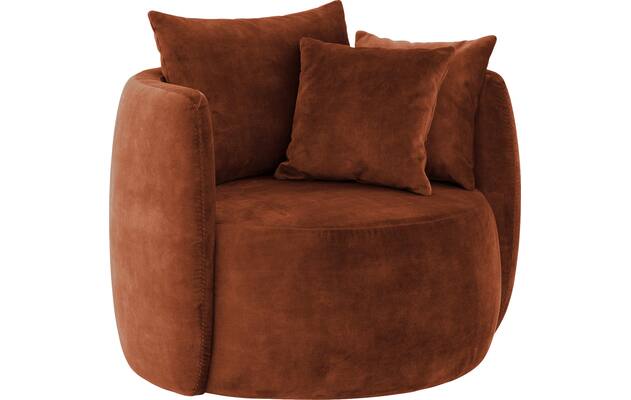 Goossens fauteuil terra bruin stof - 8230259-04