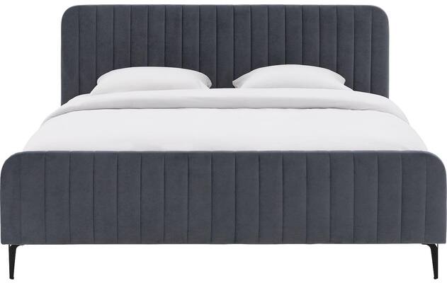 Goossens bedframe attent blauw stof - 8230282-02