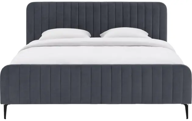 Goossens bedframe attent blauw stof - 8230282-02