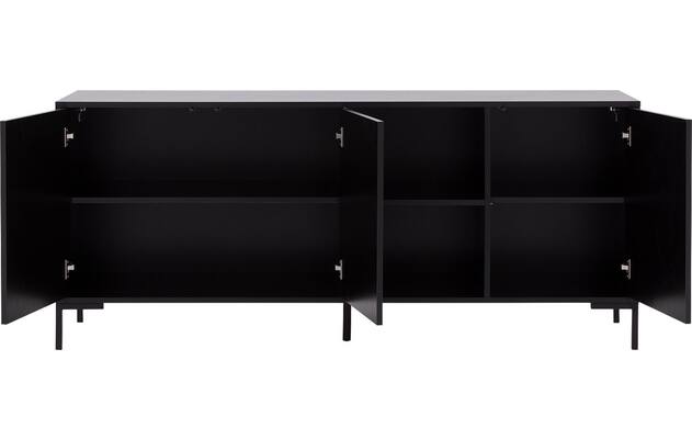 Goossens basic dressoir madrid zwart melamine - 8230286-02