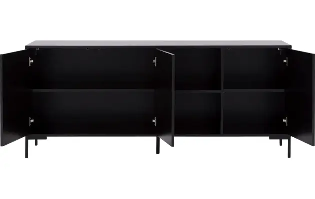 Goossens basic dressoir madrid zwart melamine - 8230286-02