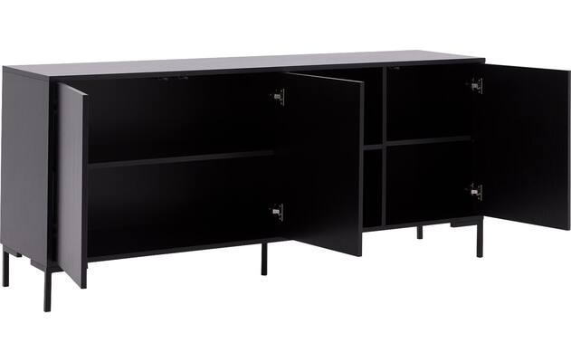 Goossens basic dressoir madrid zwart melamine - 8230286-04