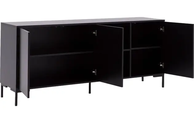 Goossens basic dressoir madrid zwart melamine - 8230286-04