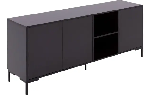 Goossens basic dressoir madrid zwart melamine - 8230286-05
