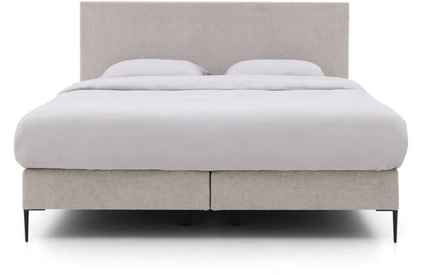 Goossens boxspring ease one incl matras grijs stof - 8230292-02