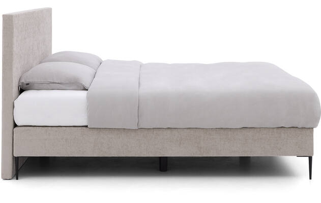Goossens boxspring ease one incl matras grijs stof - 8230292-03