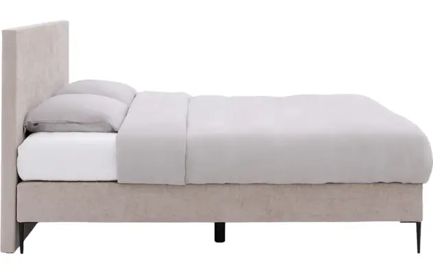 Goossens boxspring ease one incl matras grijs stof - 8230292-03