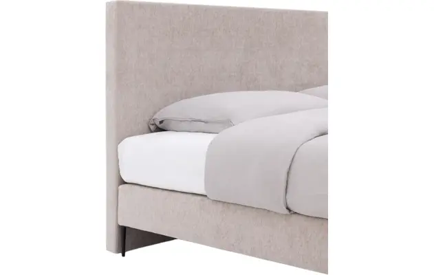 Goossens boxspring ease one incl matras grijs stof - 8230292-04
