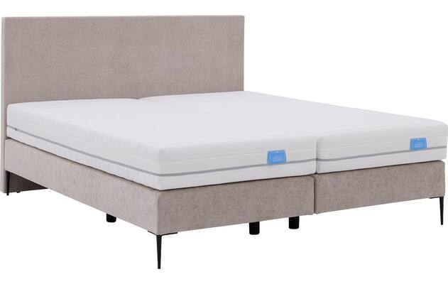 Goossens boxspring ease one incl matras grijs stof - 8230292-06