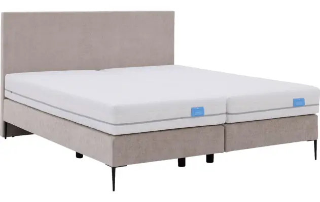 Goossens boxspring ease one incl matras grijs stof - 8230292-06