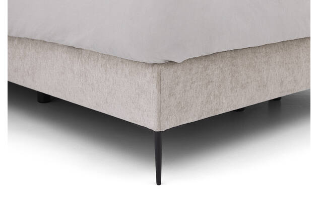 Goossens boxspring ease solid incl matras grijs stof - 8230293-05