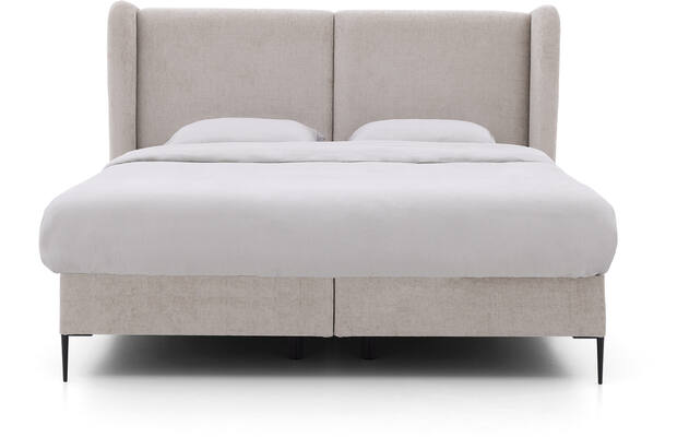 Goossens boxspring ease classic incl matras grijs stof - 8230294-02