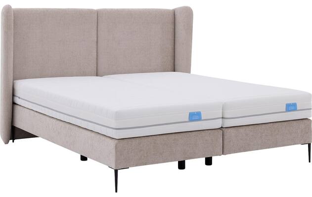 Goossens boxspring ease classic incl matras grijs stof - 8230294-06