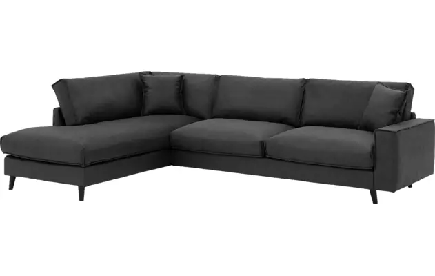 Goossens hoekbank jonas grijs micro leer - 8230453-02