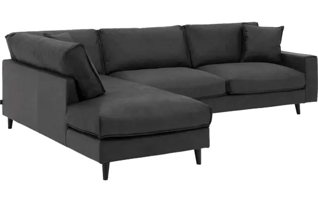 Goossens hoekbank jonas grijs micro leer - 8230453-03