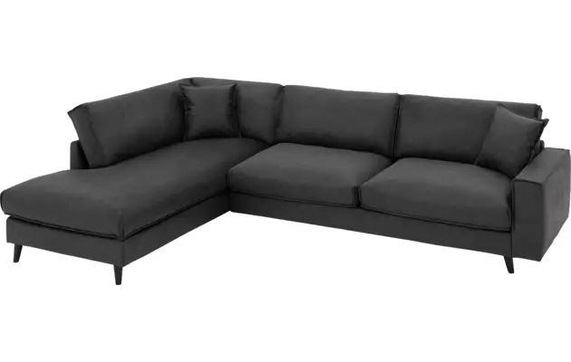 Goossens hoekbank jonas grijs micro leer - 8230453-05