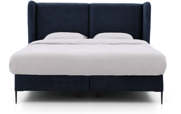 Goossens boxspring ease classic incl matras blauw stof - 8230498-02