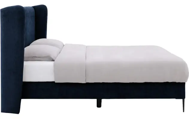 Goossens boxspring ease classic incl matras blauw stof - 8230498-03