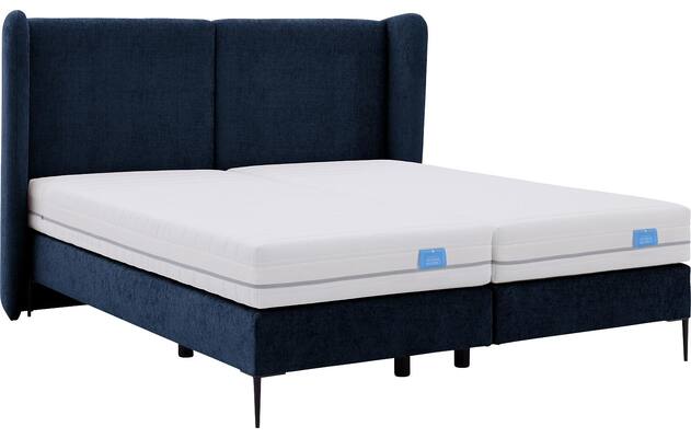 Goossens boxspring ease classic incl matras blauw stof - 8230498-06