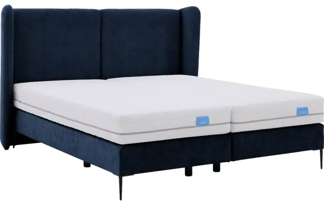 Goossens boxspring ease classic incl matras blauw stof - 8230498-06