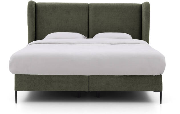 Goossens boxspring ease classic incl matras groen stof - 8230499-02