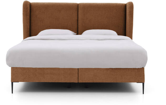 Goossens boxspring ease classic incl matras bruin stof - 8230501-02