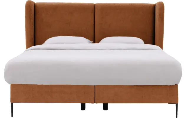 Goossens boxspring ease classic incl matras bruin stof - 8230501-02