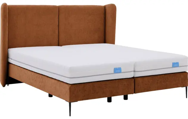 Goossens boxspring ease classic incl matras bruin stof - 8230501-06