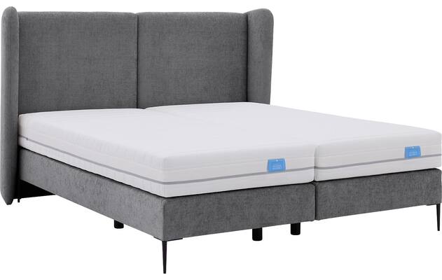 Goossens boxspring ease classic incl matras grijs stof - 8230502-06