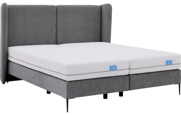 Goossens boxspring ease classic incl matras grijs stof - 8230502-06