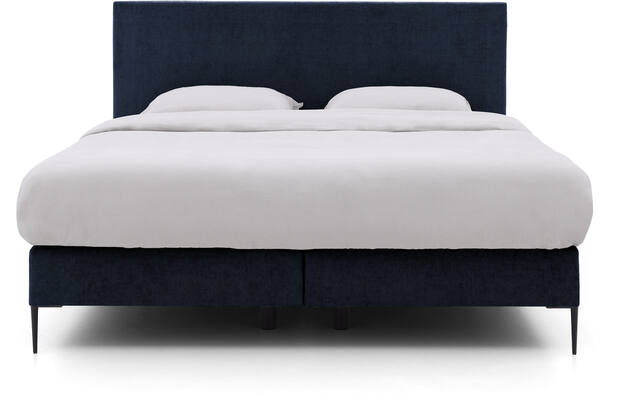 Goossens boxspring ease one incl matras blauw stof - 8230503-02