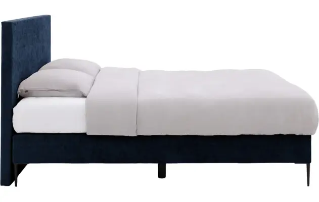 Goossens boxspring ease one incl matras blauw stof - 8230503-03