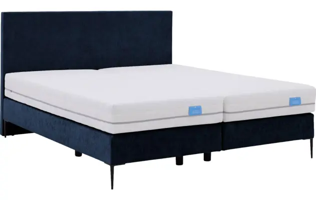 Goossens boxspring ease one incl matras blauw stof - 8230503-06
