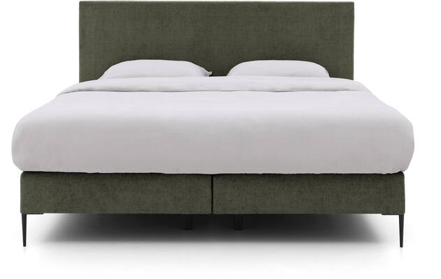 Goossens boxspring ease one incl matras groen stof - 8230504-02