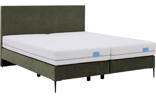 Goossens boxspring ease one incl matras groen stof - 8230504-06