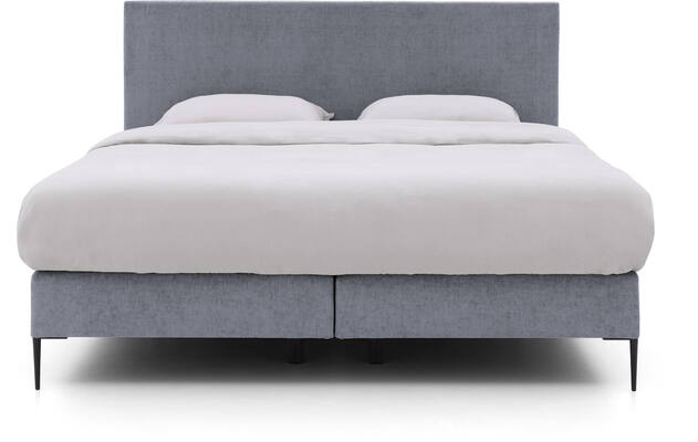 Goossens boxspring ease one incl matras grijs stof - 8230505-02