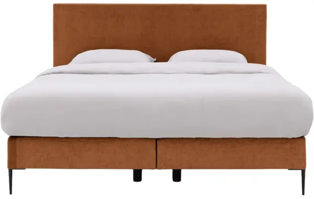 Goossens boxspring ease one incl matras bruin stof - 8230506-02