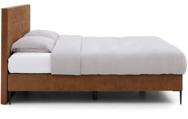 Goossens boxspring ease one incl matras bruin stof - 8230506-03