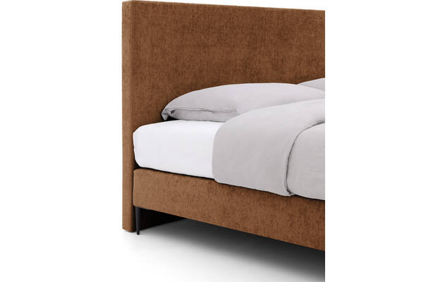 Goossens boxspring ease one incl matras bruin stof - 8230506-04