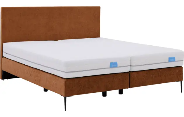 Goossens boxspring ease one incl matras bruin stof - 8230506-06