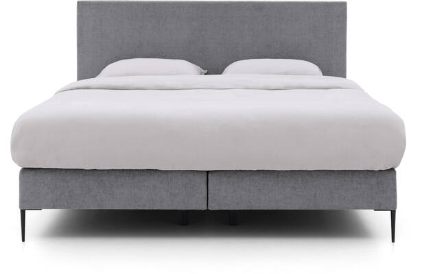 Goossens boxspring ease one incl matras grijs stof - 8230507-02
