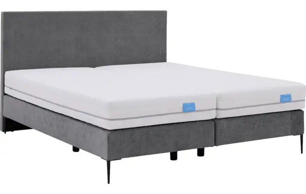 Goossens boxspring ease one incl matras grijs stof - 8230507-06