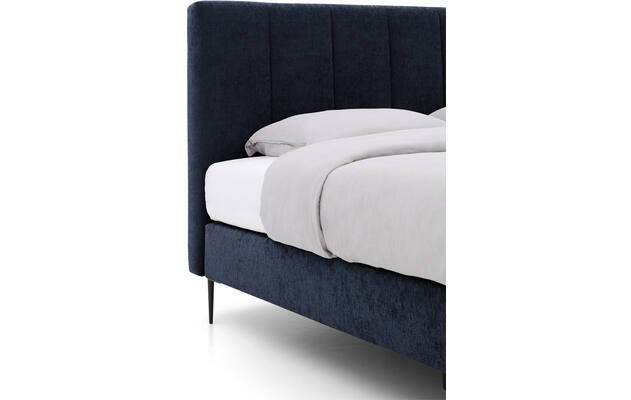 Goossens boxspring ease solid incl matras blauw stof - 8230508-04