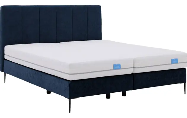 Goossens boxspring ease solid incl matras blauw stof - 8230508-06
