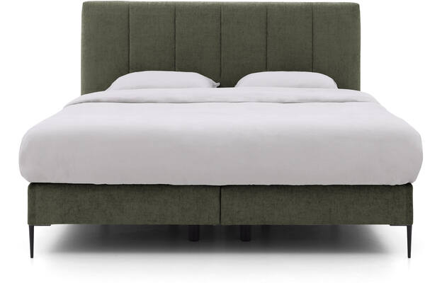 Goossens boxspring ease solid incl matras groen stof - 8230509-02