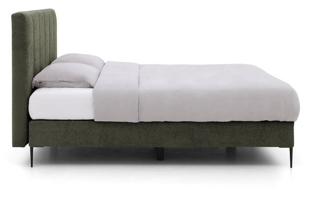 Goossens boxspring ease solid incl matras groen stof - 8230509-03