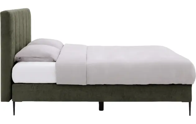 Goossens boxspring ease solid incl matras groen stof - 8230509-03