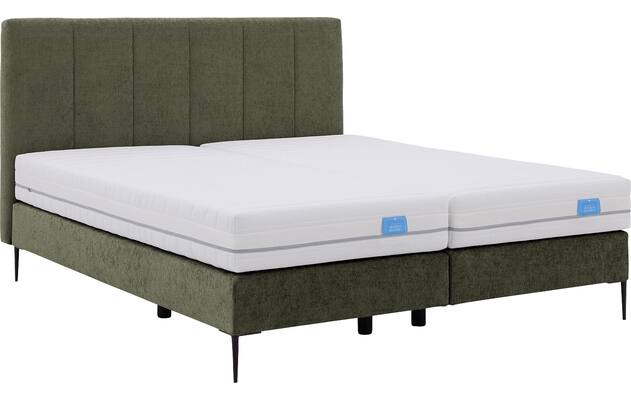 Goossens boxspring ease solid incl matras groen stof - 8230509-06