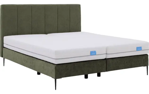 Goossens boxspring ease solid incl matras groen stof - 8230509-06